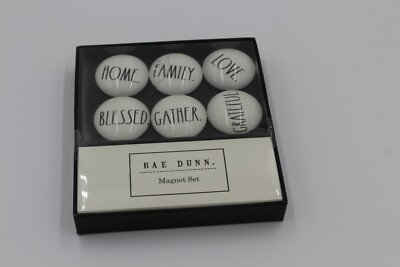 New Rae Dunn Magnet Set Home, Family (damaged), Love, Blessed, Gather, Grateful