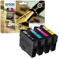 Original Epson Multipack T1636 No.16Xl Wf 2010 Bk C M Y T1636XL C13T16364012