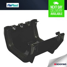 FloPlast RUS1 Square Line Gutter Union Bracket Black, 114mm *Bulk Buy Available*
