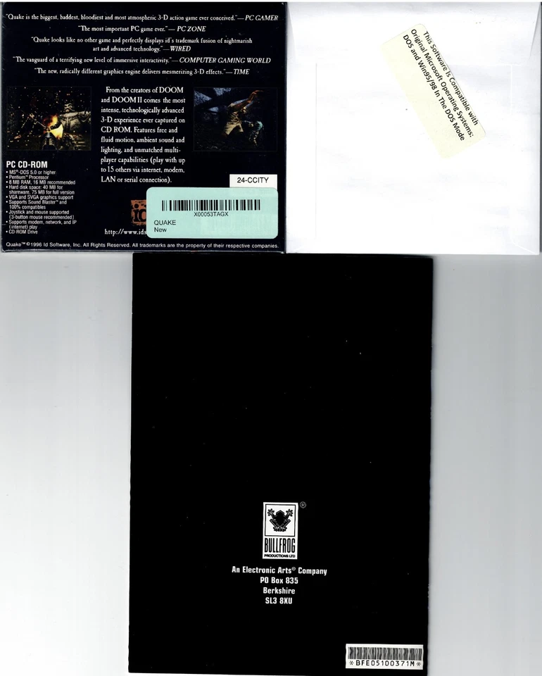 Quake & Syndicate Wars Pc New Both FULL Version DOS or W95-98 in DOS Mode - Image 2 of 2