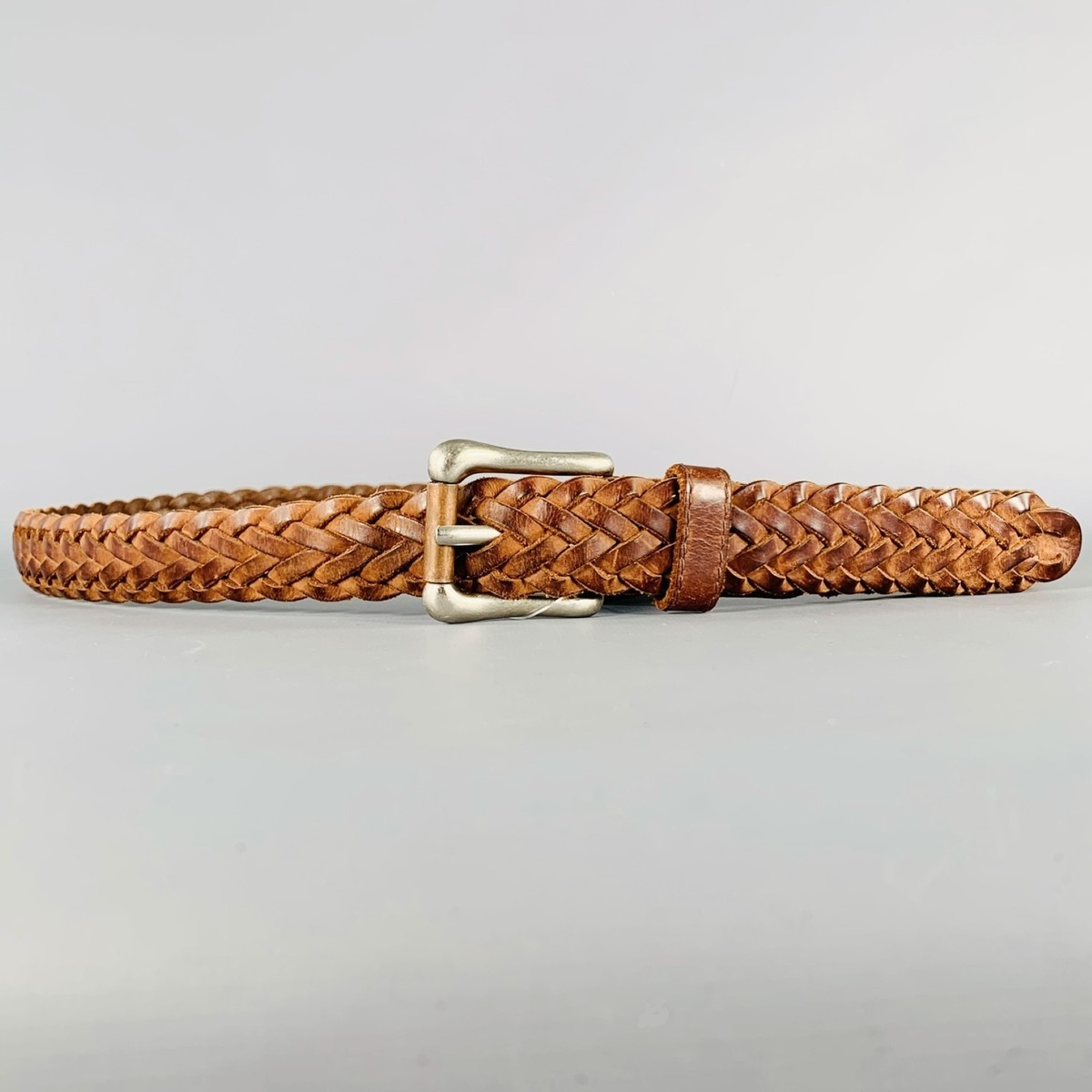 LEVI STRAUSS Size 38 Brown Woven Leather Belt | eBay