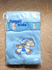 New Kids Boy Blue Fleece Pram Blanket/Wrap Embroidered Circus Horse