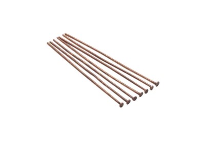 50 Stck. 40 mm Kupfer Flachkopf Stifte für Schmuck Auffädeln Basteln Herstellung Fundstücke