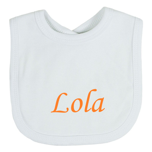 Bavaglino cotone personalizzato ricamato regalo bavaglino bambino QUALSIASI NOME baby shower neonati - Foto 3 di 7