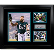 Framed Eagles Jason Kelce Facsimile Signature Photo Collage