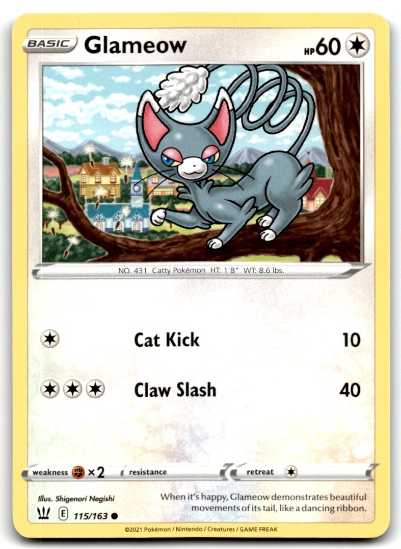 2021 Sword & Shield - Battle Styles Glameow Basic/Common #115