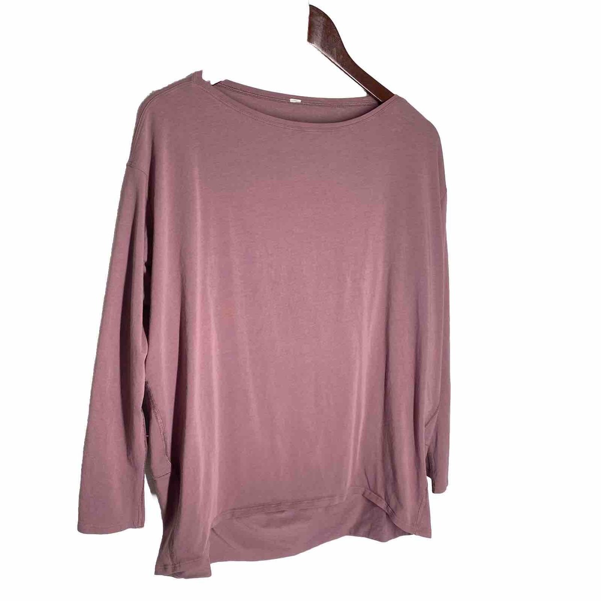 Lululemon Back In Action Mauve Hi Low Long Sleeve Top Size 8 Lululemon Back In Action Mauve Hi Low Long Sleeve Top Size 8