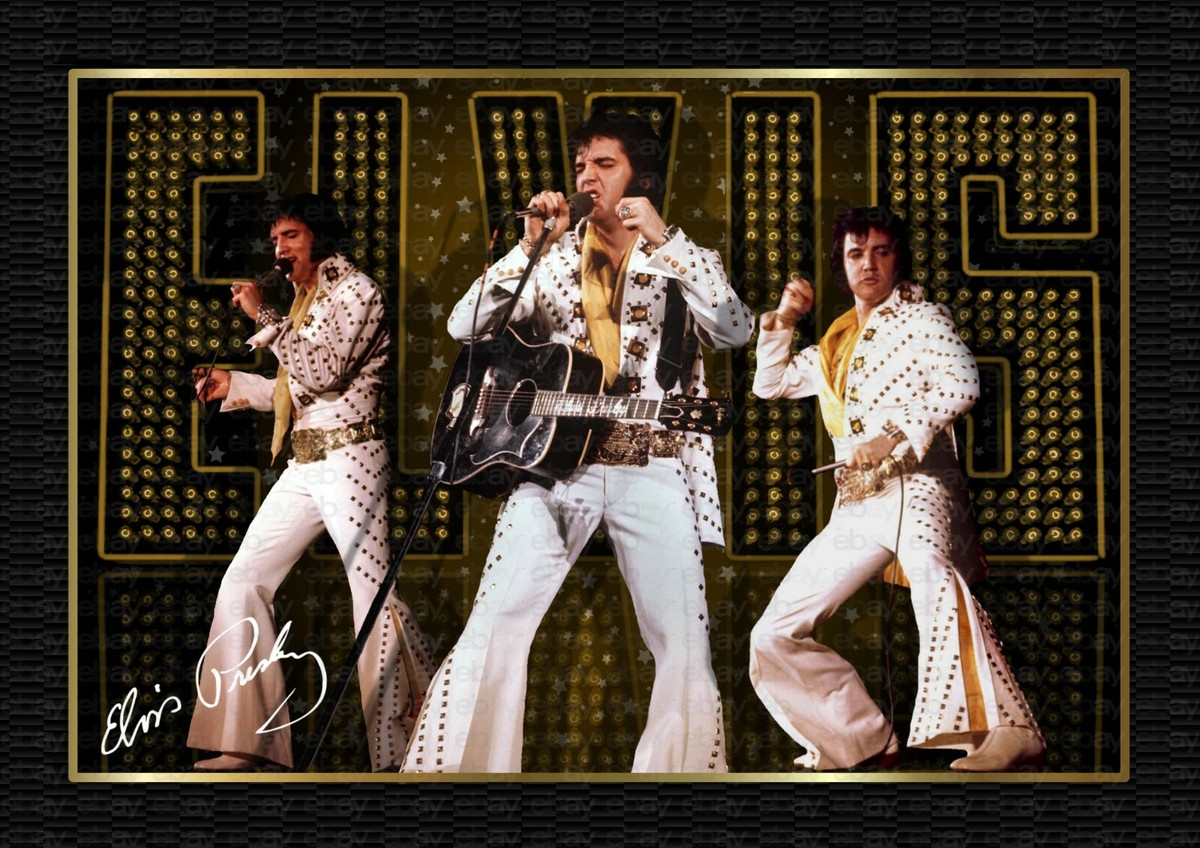 ELVIS PRESLEY - On Tour 1972 - SIGNED ORIGINAL A4 PHOTO PRINT