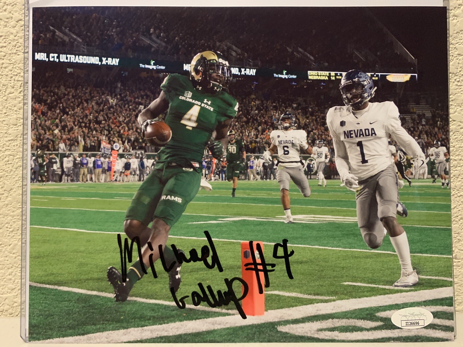 Michael Gallup Signed Colorado State Rams 8x10 Photo JSA