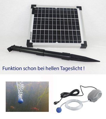5W Solar Teichbelüfter Sauerstoff Pumpe Gartenteich Belüfter Teichpumpe Garten