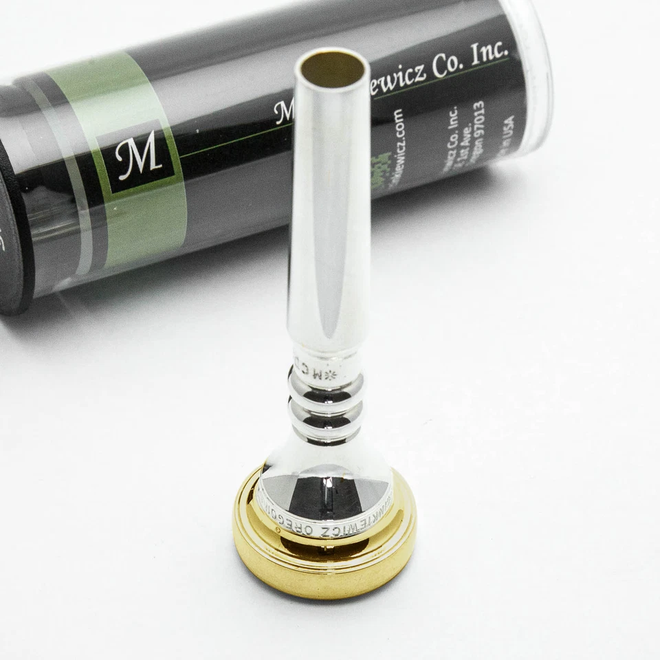 Boquilla trompeta Marcinkiewicz E8.4 Bobby Shew #1.75 borde oro 24K y taza Foto 4 de 4