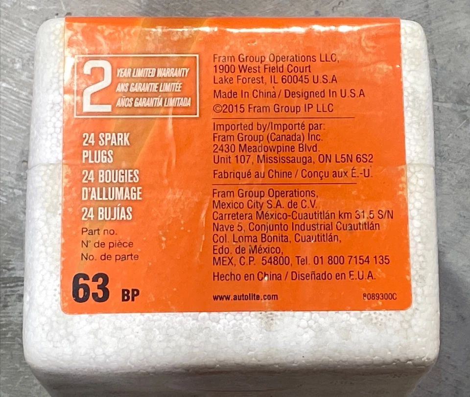 Cantidad 24, Bujías Autolite Cobre 63BP Nuevas Foto 3 de 4