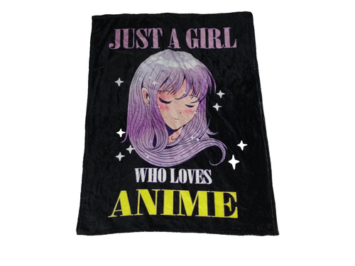 Just A Girl Who Loves Anime Throw Blanket 39inx49in - Picture 3 of 7