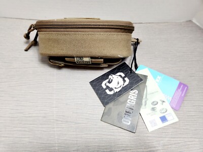 One Tigris Khaki Eye Glass Case 7  X 3 New With Tags Hidden Pocket