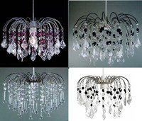 Chandelier Style Modern Ceiling Light Shade Acrylic Droplet Clear Crystal Beaded