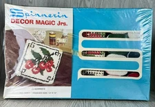 Vintage Latch Hook Kit Cherries 9351 Spinnerin Decor Magic 70’s NOS HTF Pattern