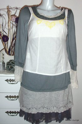 Noa Noa - Top Shirt White Yellow Embroidery Size S / 36 - New Blouse