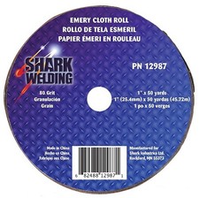 Shark Industries 1" x 50 Yds. A/O Emery Cloth Roll 80 Grit