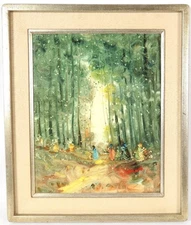 Stefanos S. Sideris Impressionism Framed Painting 25.75" x 21.75"