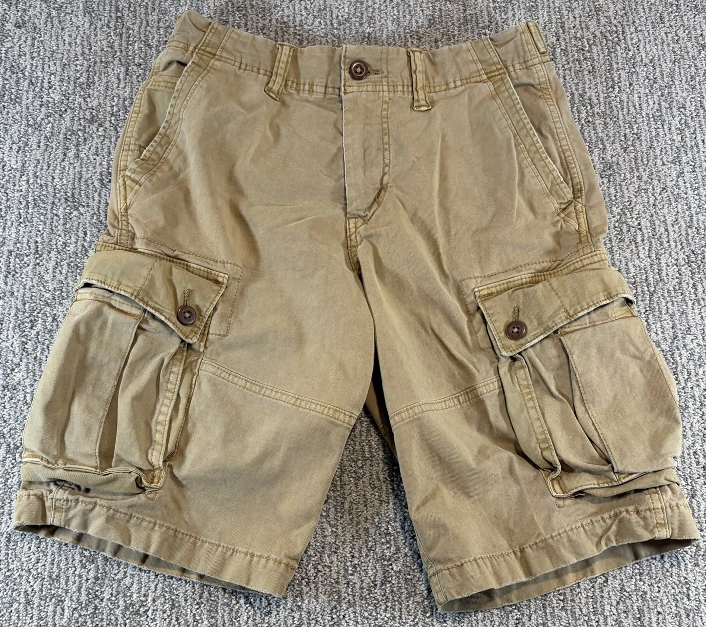 American Eagle Cargo Shorts Mens 28* Beige Next Level Flex Longer Length