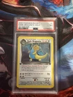 DARK DRAGONITE 1st Edition 5/82 🔥 HAND SWIRL 🔥 TEAM ROCKET HOLO PSA 7