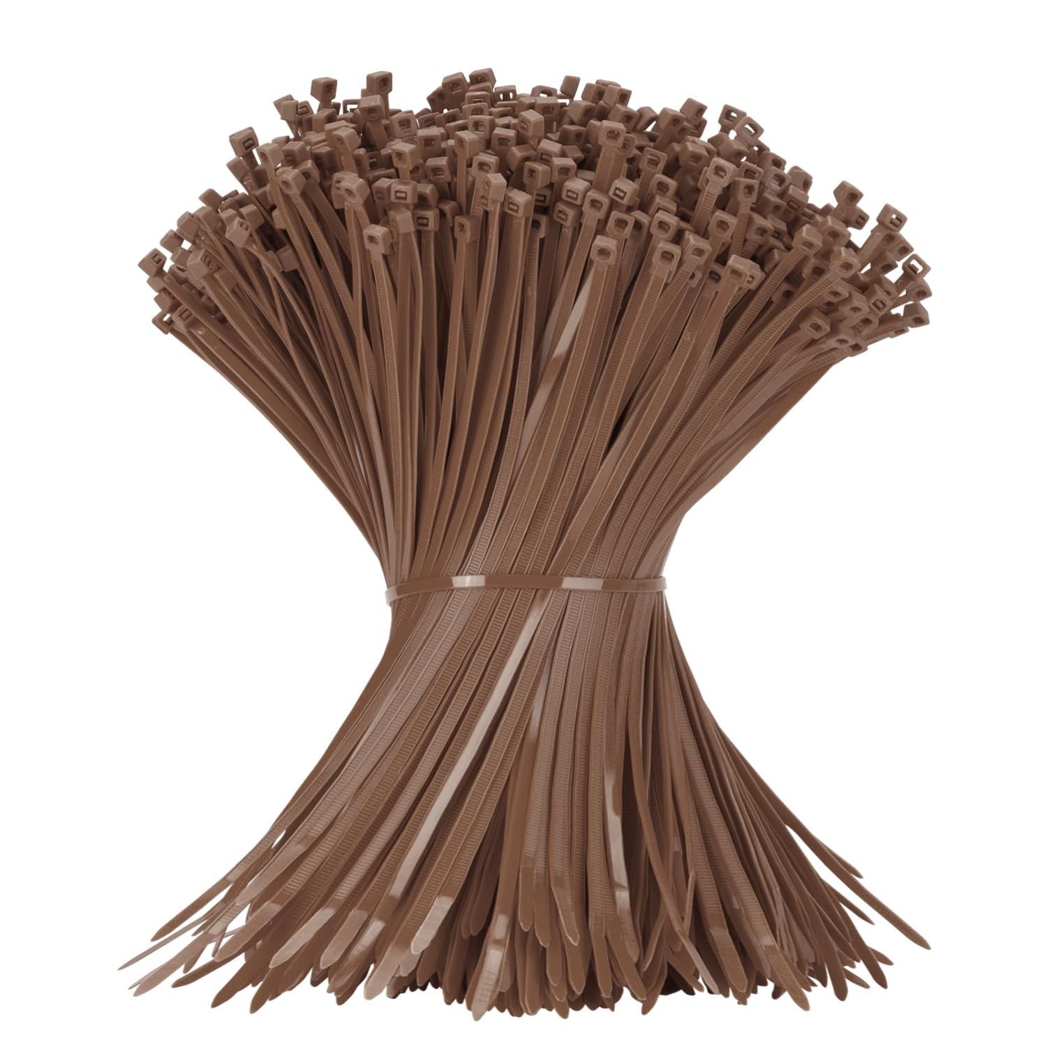 12 Inch Heavy Duty Brown Zip Ties 1000 PCS 50 Lbs Tensile Strength Nylon Cable Ties