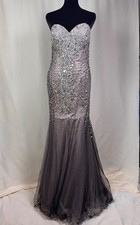 Terani Couture 151P0114A Black Nude Crystal B...