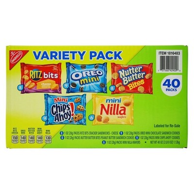 Nabisco Classic Mix Variety Pack 40 pk   Cookies & Crackers Snack Assortment