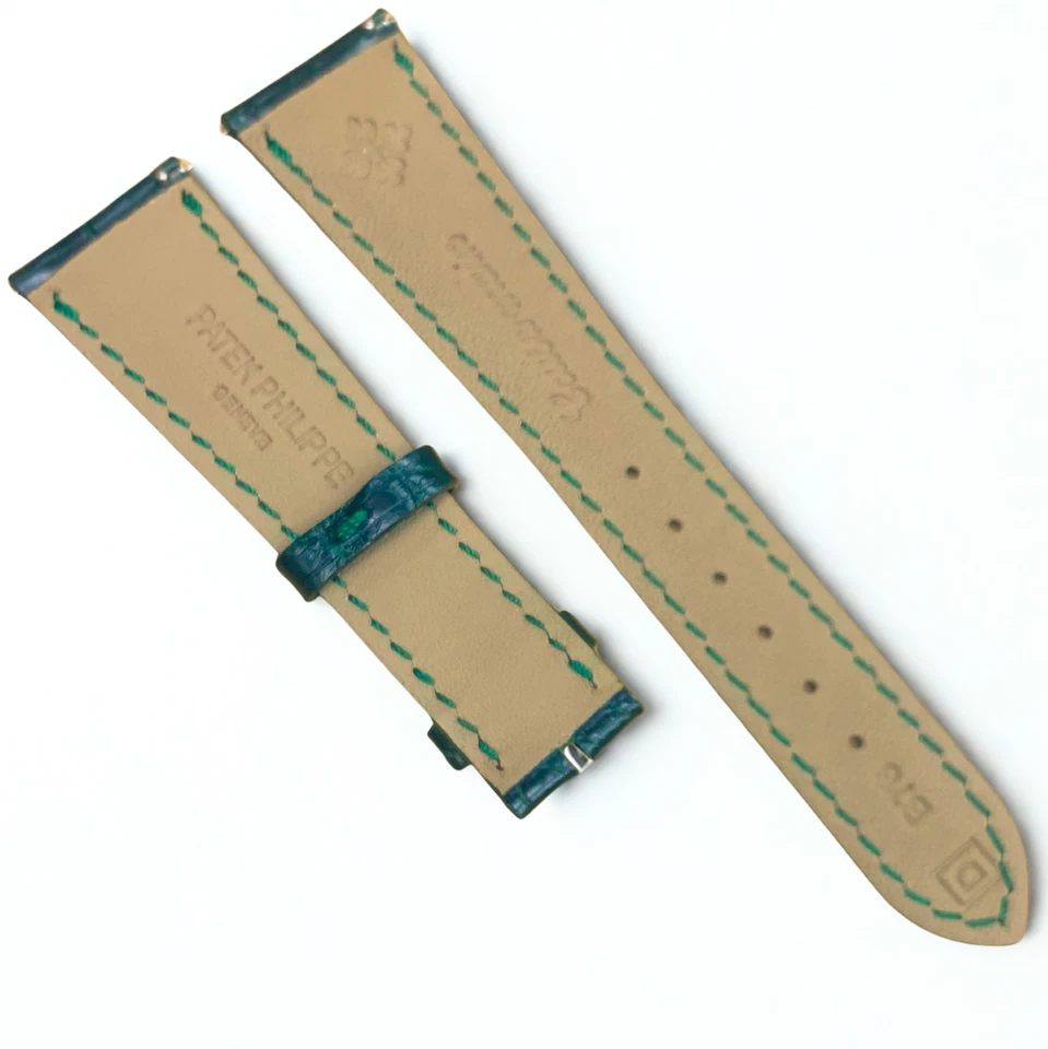 OEM Quality Genuine Patek Philippe Green Alligator Leather Band - 20mm x 16mm - Image 2 of 2