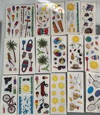 Creative Memories Summer/Tropical Themed lot of 18 Studio 2"x5" Stickers, Sun