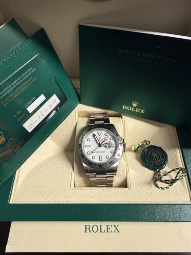 NIB Unworn 2024 Rolex Explorer II 42mm 226570 Stainless Steel White Polar Dial