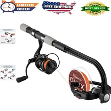 Black Fishing Line Winder Spooler - Lightweight & Easy Installation for Anglers