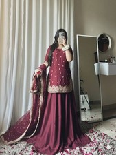 Salwar Kameez Pakistani Indian Wedding Party Wear Dress Bollywood Palazzo Suit