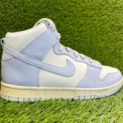Nike Dunk High Womens Size 10 Blue Purple Ivory Athletic Leather Shoes Sneakers