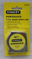 STANLEY POWERLOCK 10' ft x 1/2" in POWER RETURN RULE 33-210 PL 10 #467H
