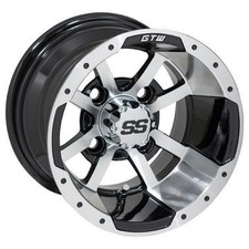 Roues De Golf GTW 10x7 Usinées Noires Storm Trooper | Décalage 3:4 Motif 4/4