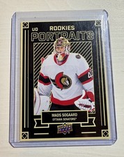 Mads Sogaard 2022-23 Upper Deck UD Portraits Rookie Ottawa Senators #P-65