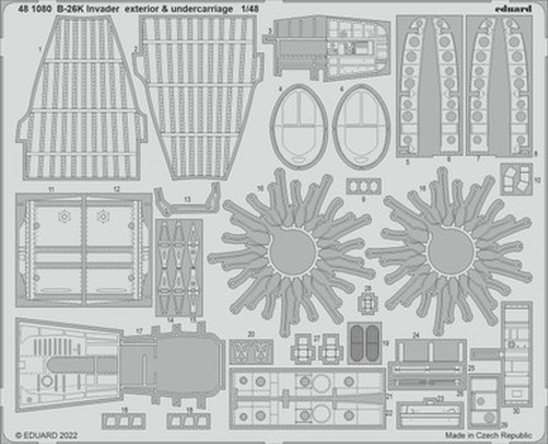 Eduard 481080 1/48 Invader Exterior & Undercarriage for ICM