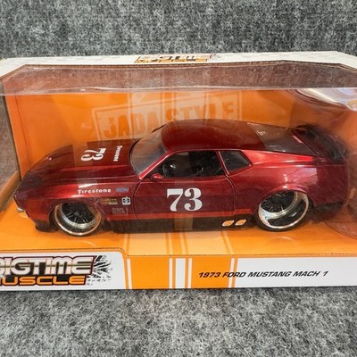 Jada Toys 1973 Ford Mustang Mach 1  Red Bigtime Muscle 1/24 scale NEW In Box