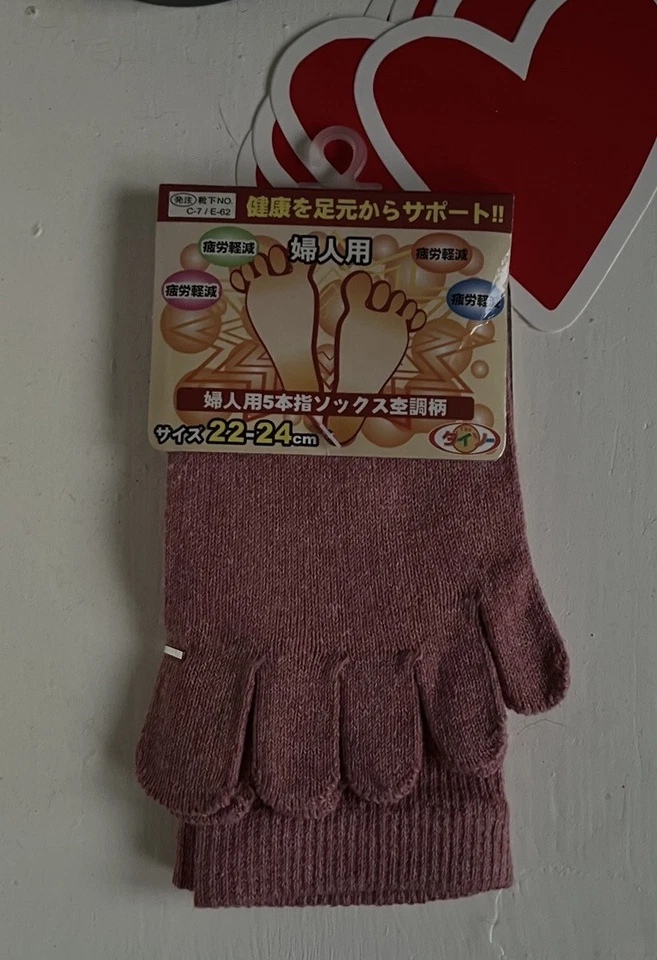 JAPÓN Divertidos Calcetines Puntera Tejido Rosa Par S NUEVO Original Embalaje Japonés ÚNICO EN SU CLASE Foto 2 de 3