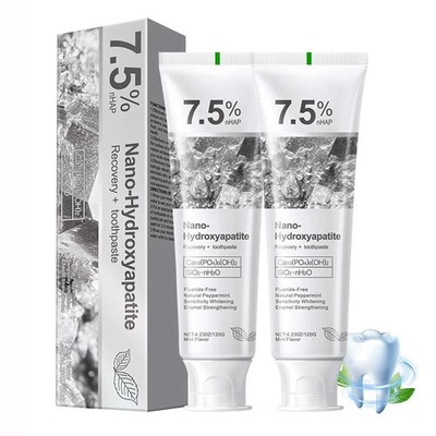 2PCS Pasta De Dientes Hidroxiapatita 7,5% Dental para protección avanzada del..