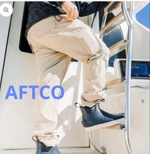 AFTCO Fishing Cargo Pants 32" Free Size 4-Way Stretch Beige Outdoor Gear