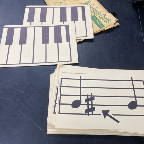 Vintage 1955 Music Flash Cards For Teachers Fundamentals Of Music 9" X 6" - Picture 6 of 20