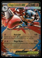 Pokemon Cards Mega Lucario ex 077/132 Mega Evolution Double Rare NM