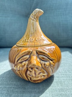 Pickled Onion Crying Face Pot Glazed Ceramic Kitchenware Retro Storage Jar