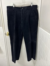 VTG Polo Ralph Lauren Philip Corduroy Pants Mens 40x29 Black YKK Straight Leg
