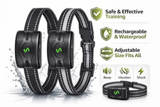 2 Pack Rechargeable Dog Bark Collar, Anti Barking Collar with 5 Sensitivity