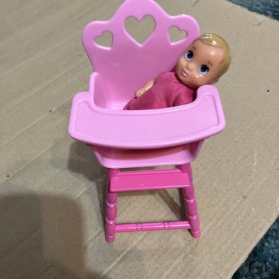 Vintage simba  baby doll with clothes and high chair    