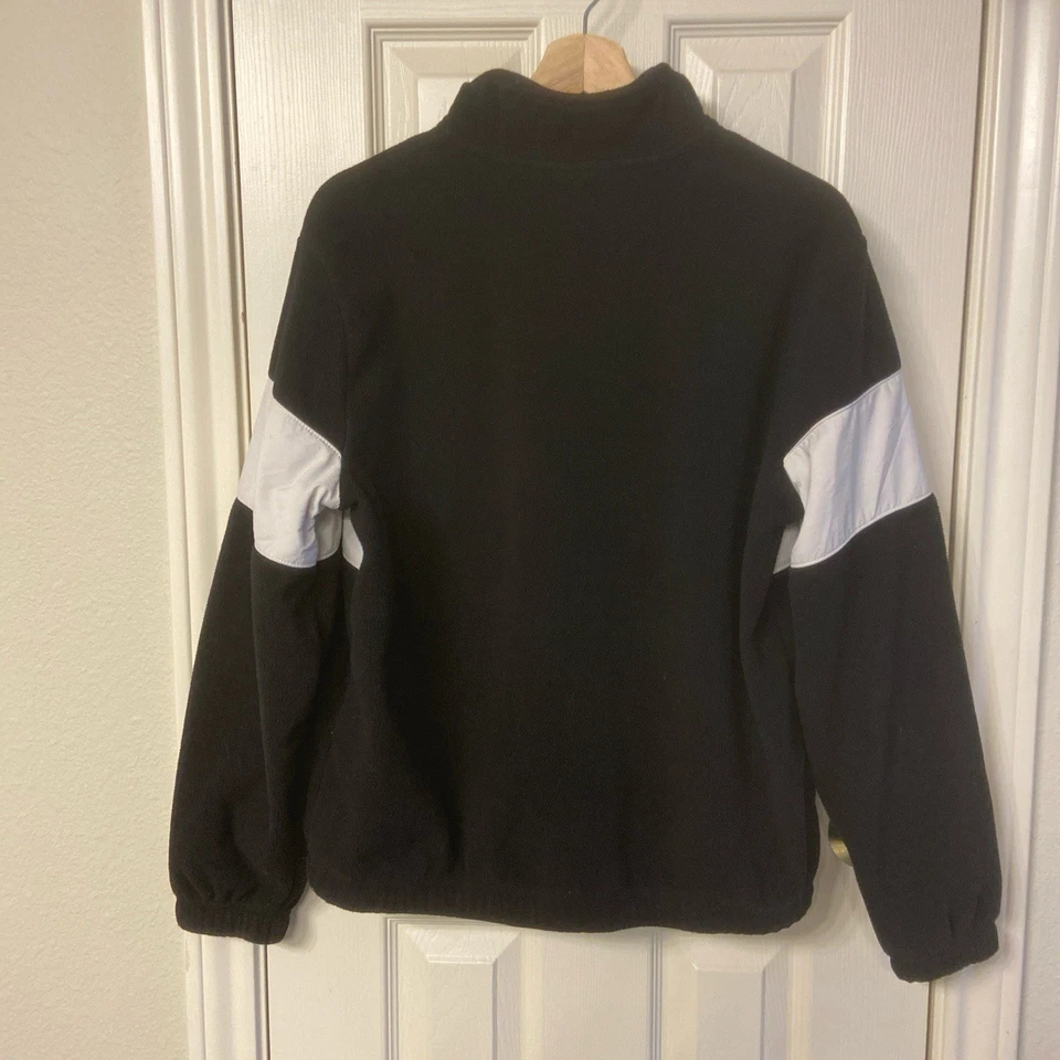 Pullover FILA Fleece Negro con Logo Neón Talla M Retro Y2K Años 80’s, Cremallera 1/4 Foto 2 de 4