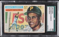 1956 Topps Roberto Clemente (White Back) #33 SGC 20 HOF 7ut